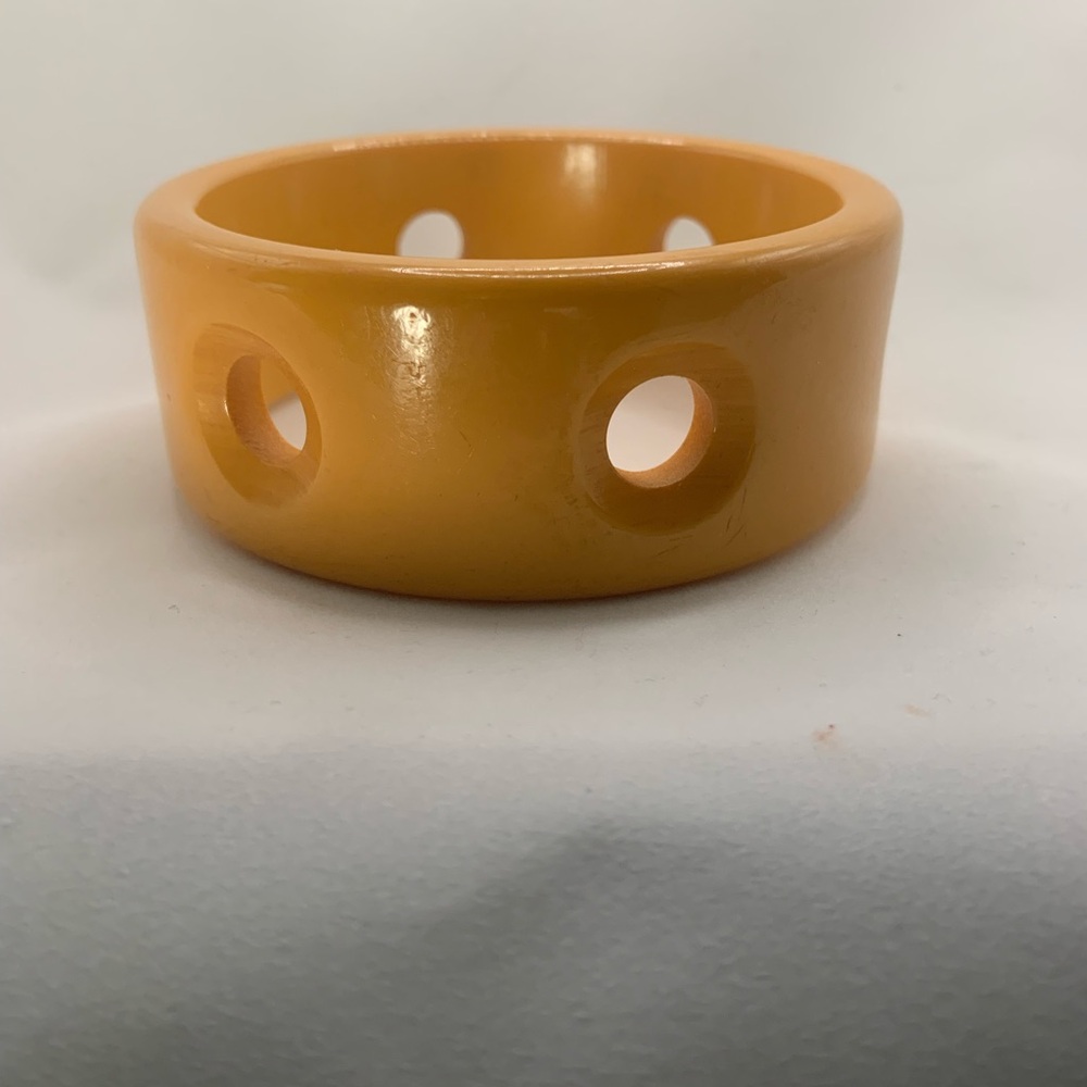 Vintage  Bakelite Yellow Bangle Bracelet